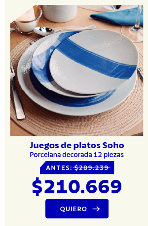 Juegos de platos Soho Porcelana decorada 12 piezas